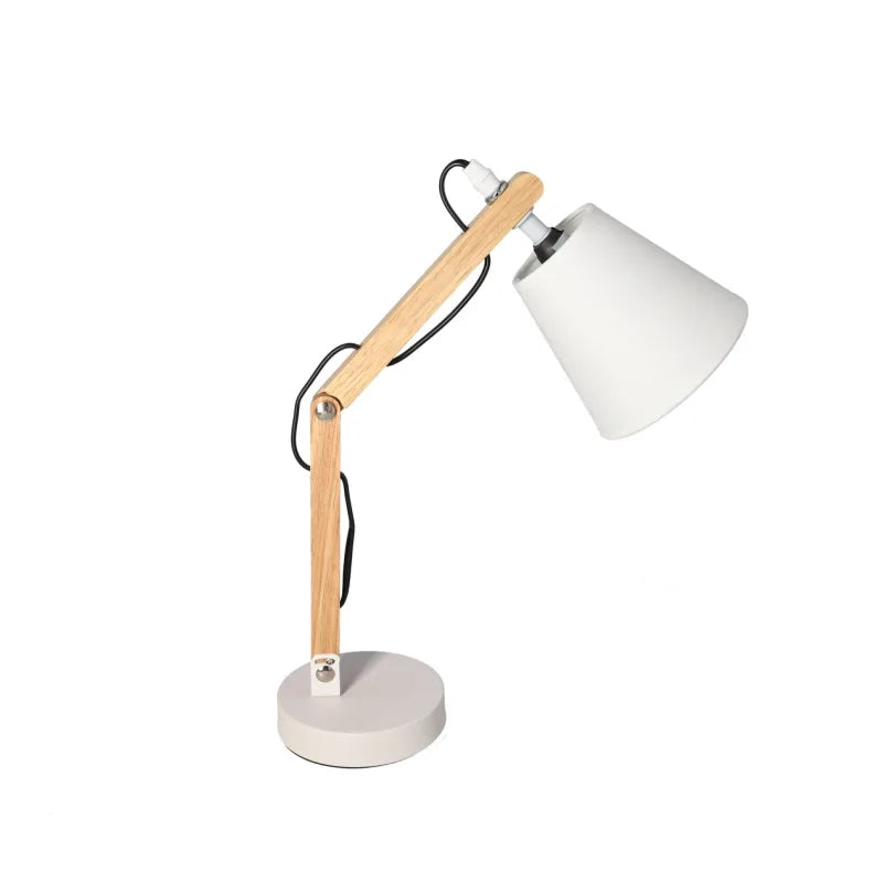 Wooden Study Table Lamp 37cm