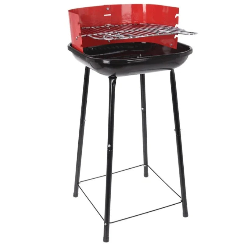 Charcoal BBQ Grill Red & Black