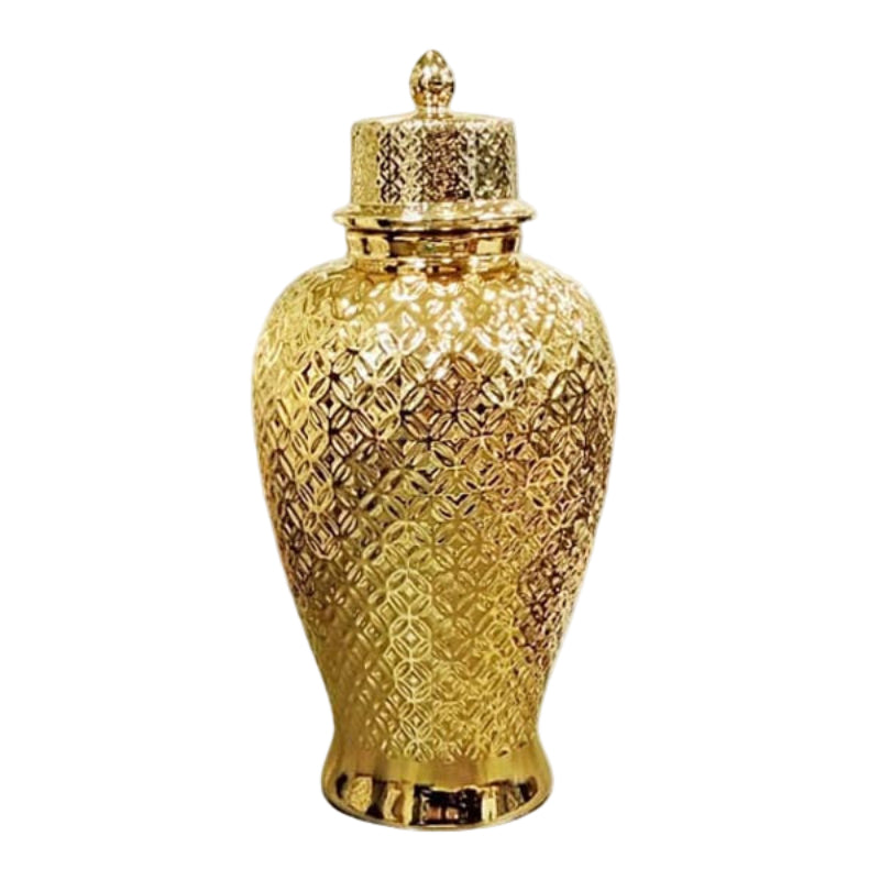 Ceramic Vase Antique Gold