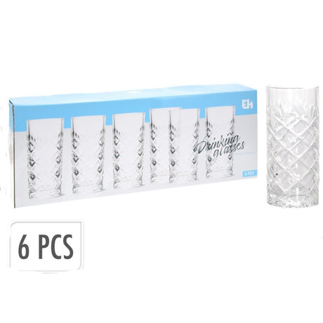 Drinking Glass Set Of 6pcs Dia