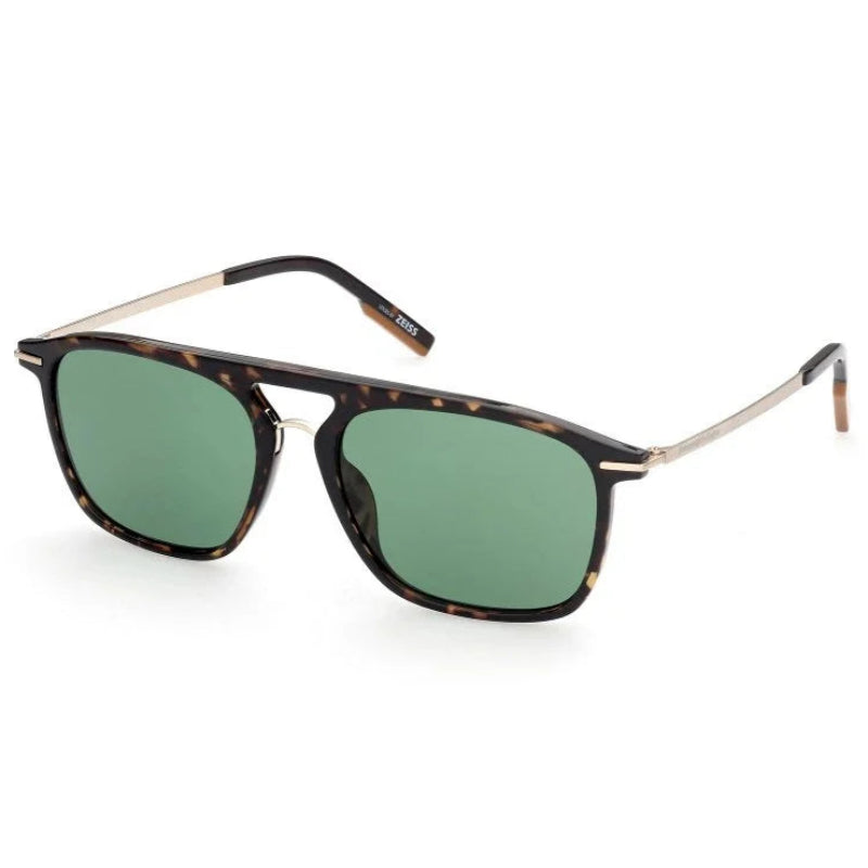 Zegna Men Sunglass Brown With Green Lenses
