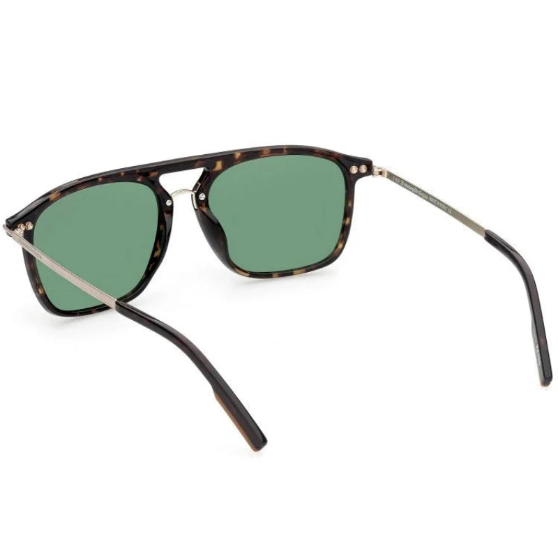 Zegna Men Sunglass Brown With Green Lenses