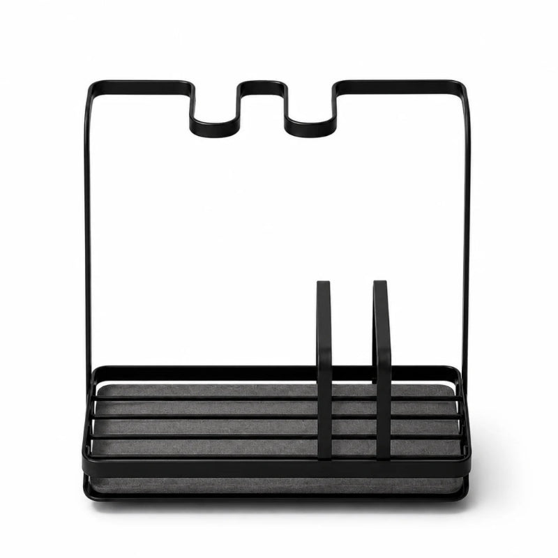 Sink Caddy Rack With Drip Tray Black