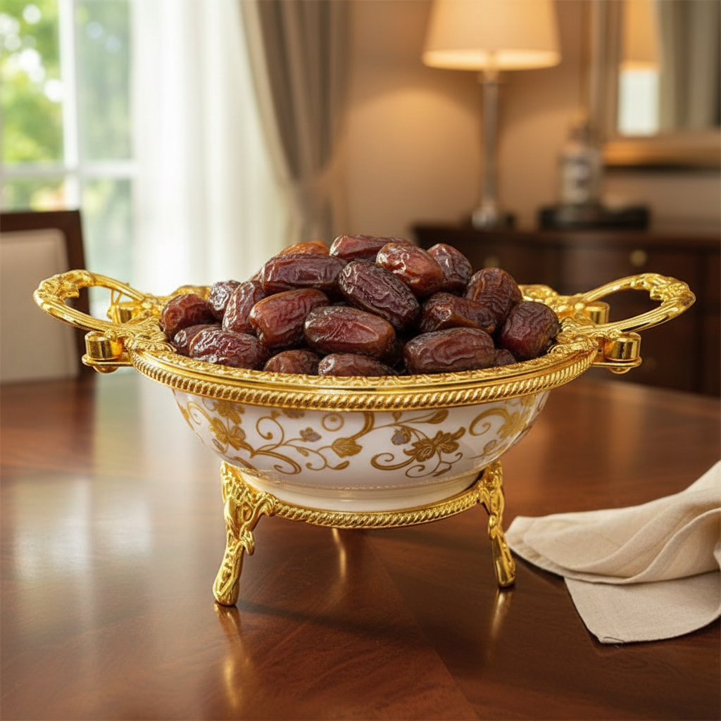 Royal Bloom Snack Bowl White & Gold