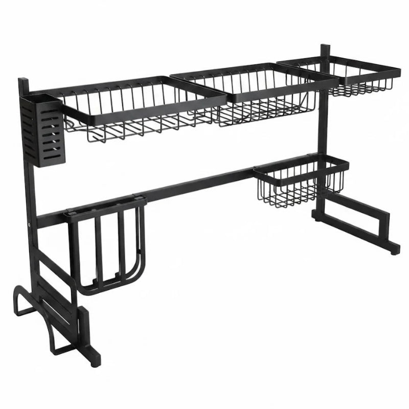Stainless Steel Sink Organiser Black