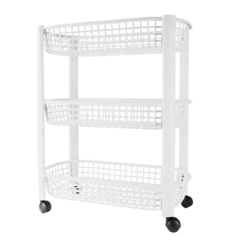 Three Layer Kitchen Storage Rack White