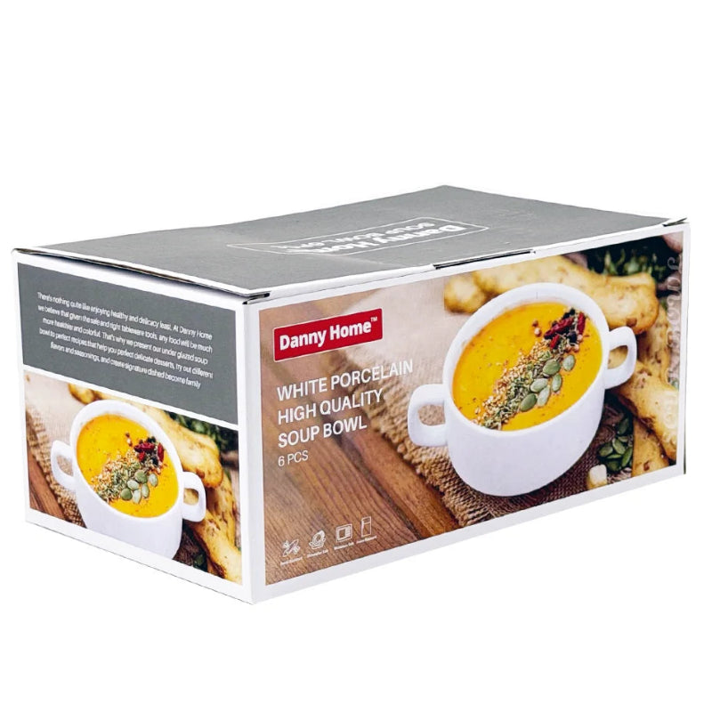 Porcelain Soup Bowl White 3.9" (Set of 6)