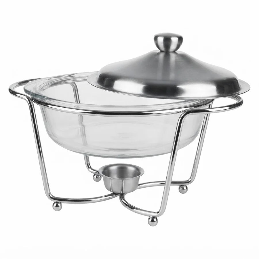 Rounnd Burner Dish 2L Silver