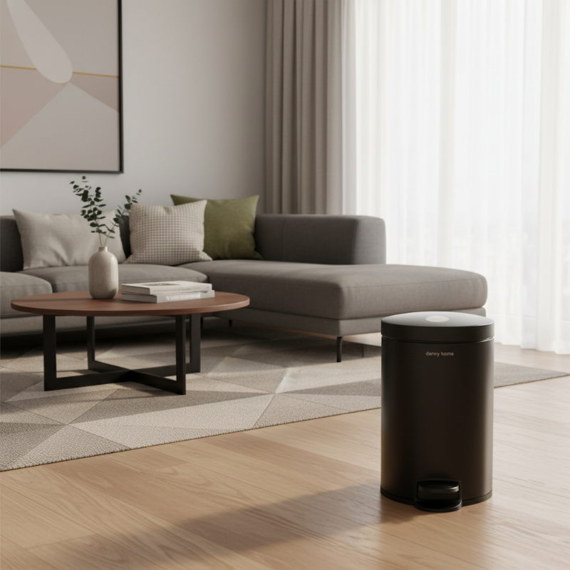 Pedal Bin 12L Black
