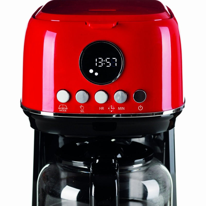 Modern Red Filter Coffee Machine