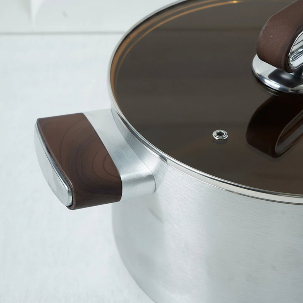 Honey Comb Titanium Stainless Steel Casserole Pot 28cm