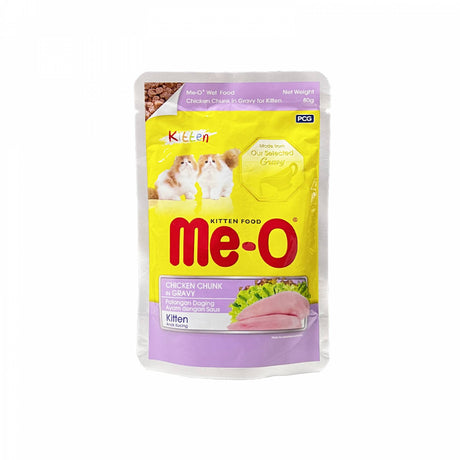 Me-O Pouch Kitten - Chicken Chunk in Gravy 80g