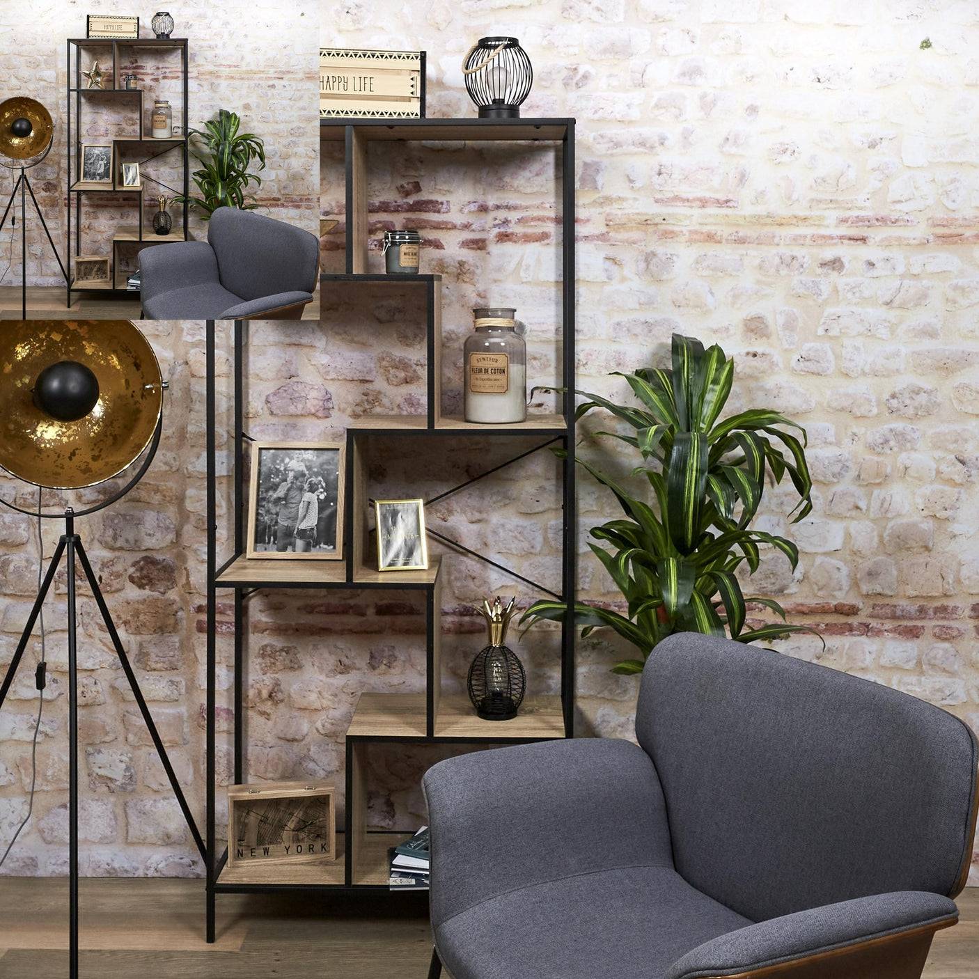 Edison Shelf 80 x 30 x 180cm