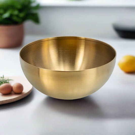 Stainless Steel Gold Plated Serving & Mixing Bowl 20cm