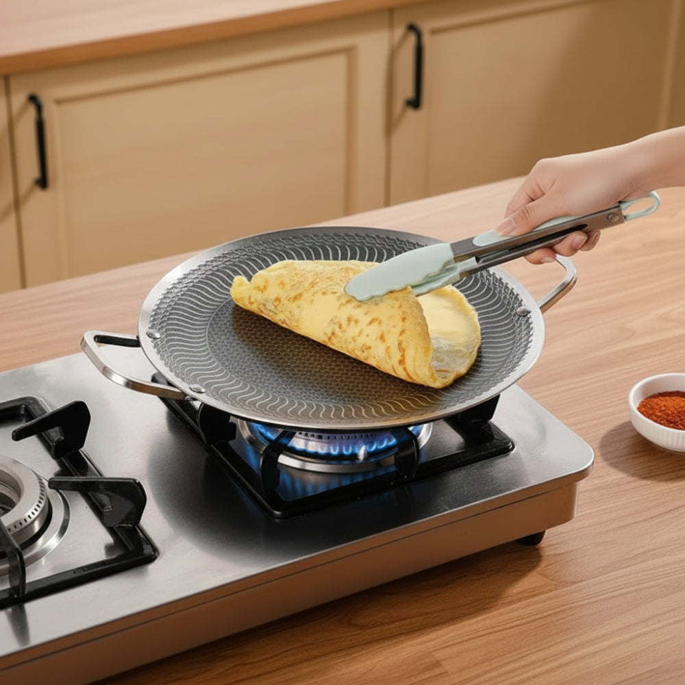 Honey Comb Stainless Steel Roti Tawa 34cm