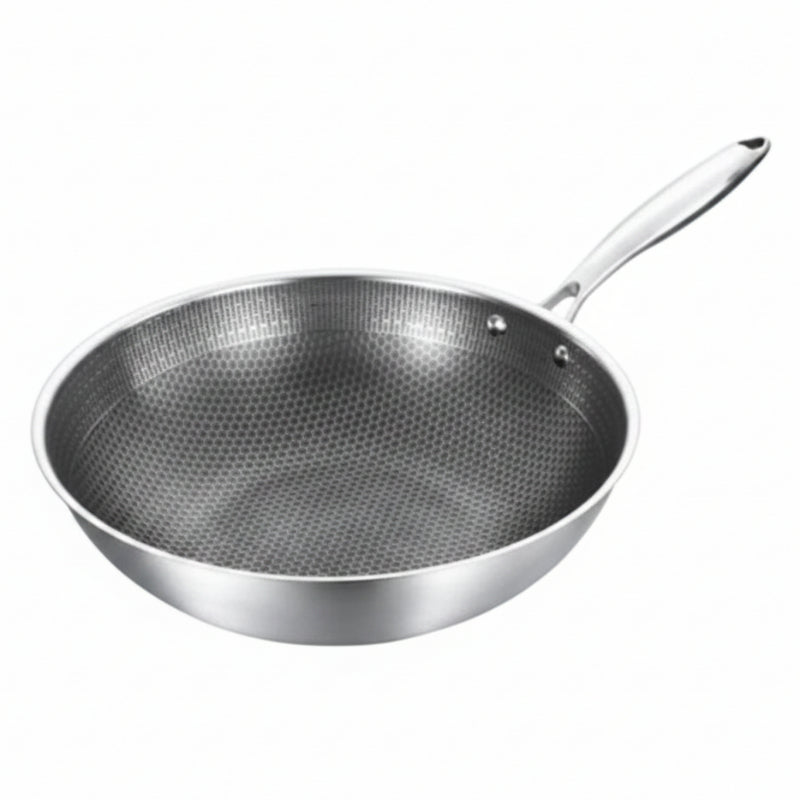 Non Stick Stainless Steel Wok Pan 26cm