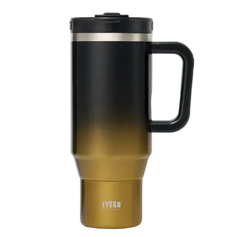 Tyeso Aura Gradient Travel Tumbler 1200ml Black & Gold