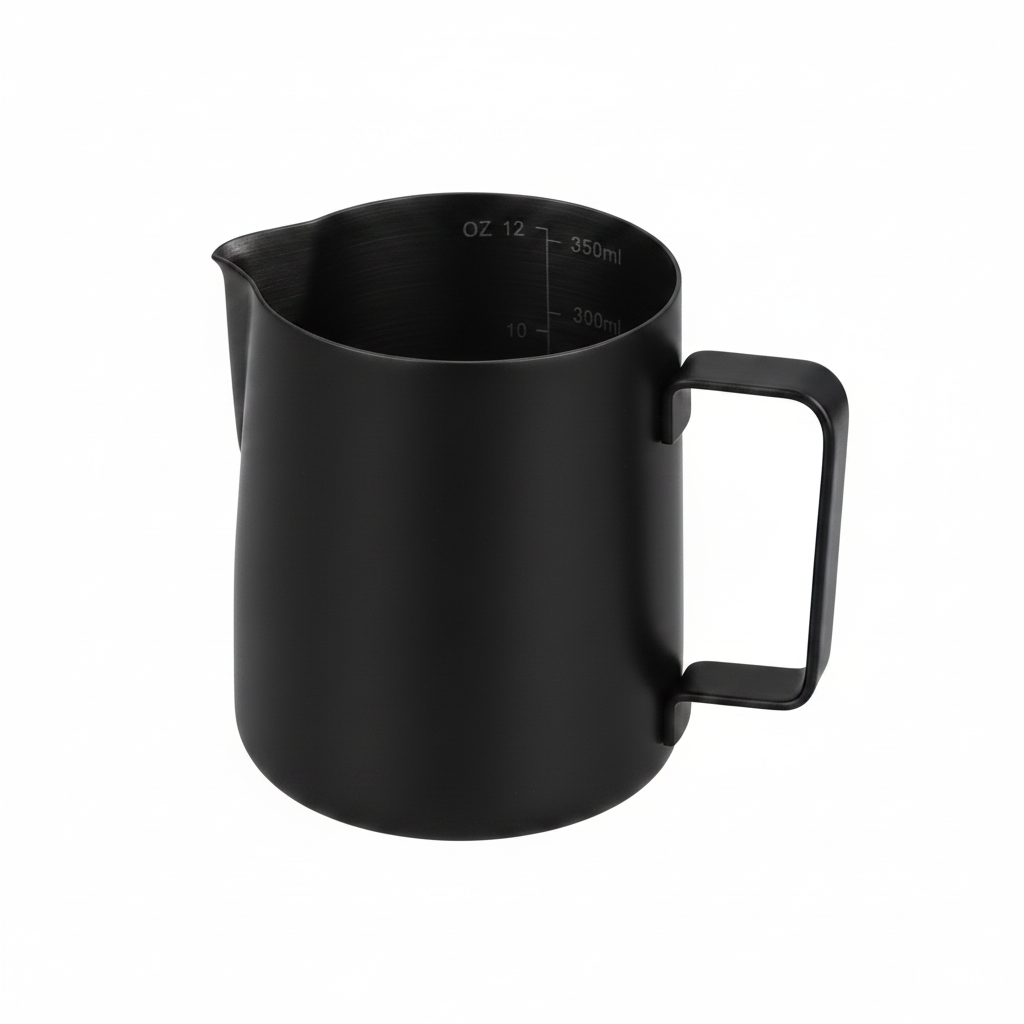 Steel Milk Frothing Jug 350ml Black