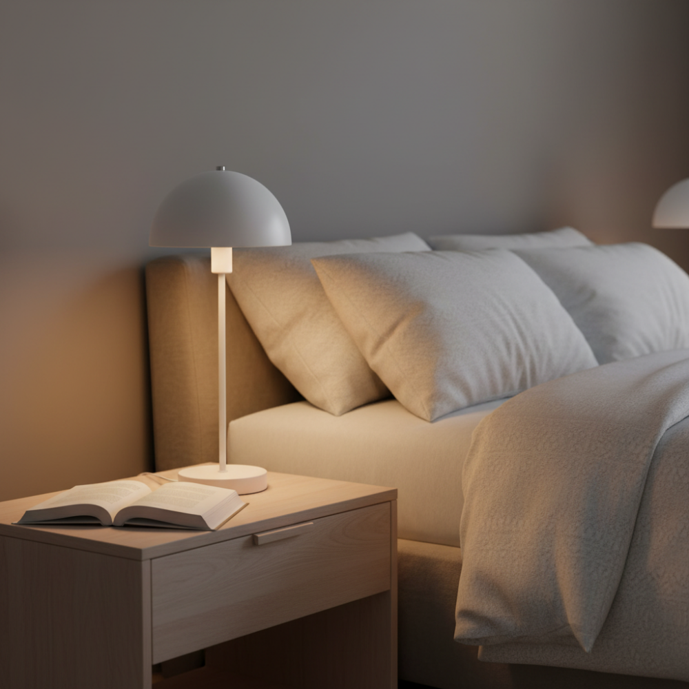 Metal Table Lamp White 46.5cm