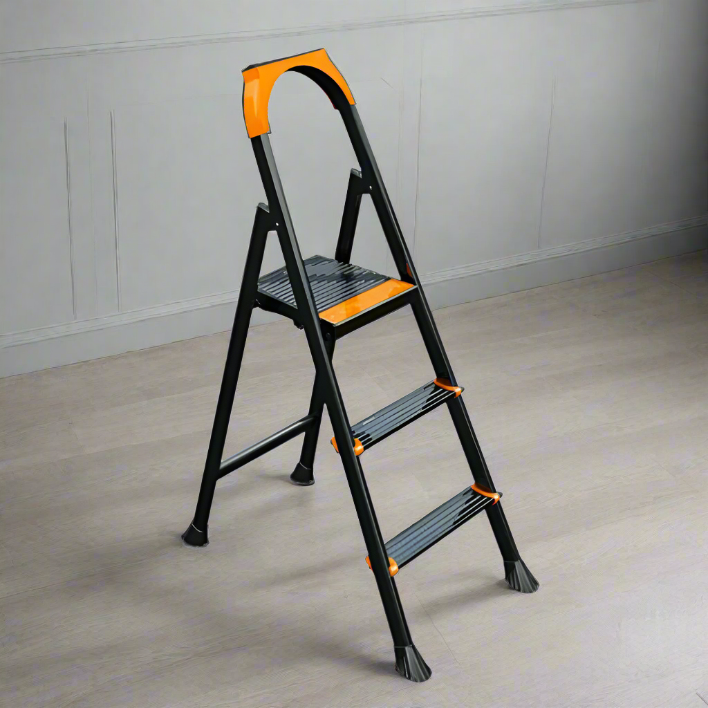 Metal Ladder 3 Steps Black