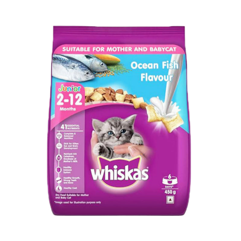 Whiskas Bag Kitten Ocean Fish 450g (Pack of 18)