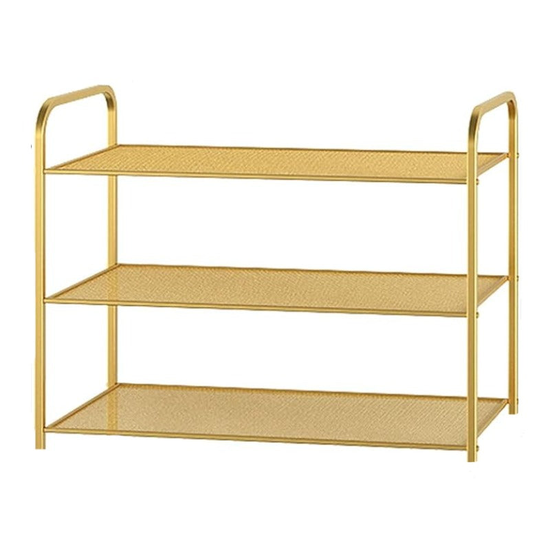 Gold Metal Wall Shoe Rack Shelf 