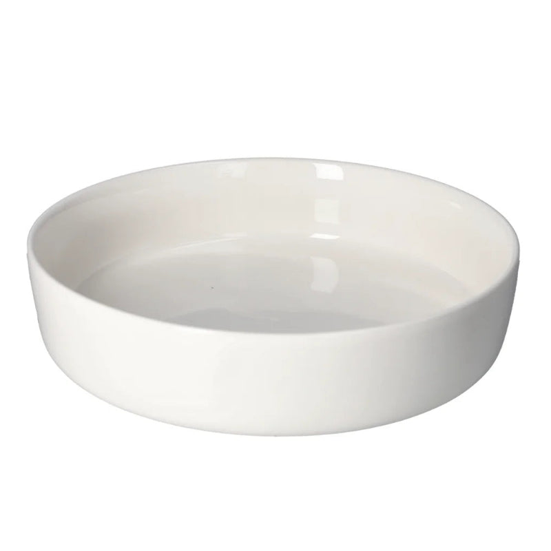 Ceramic Round Salad Bowl White 10.5"