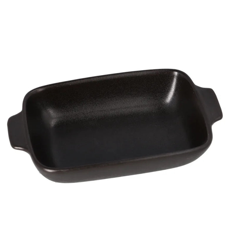 Stoneware Rectangular Baking Dish Black 7.5"