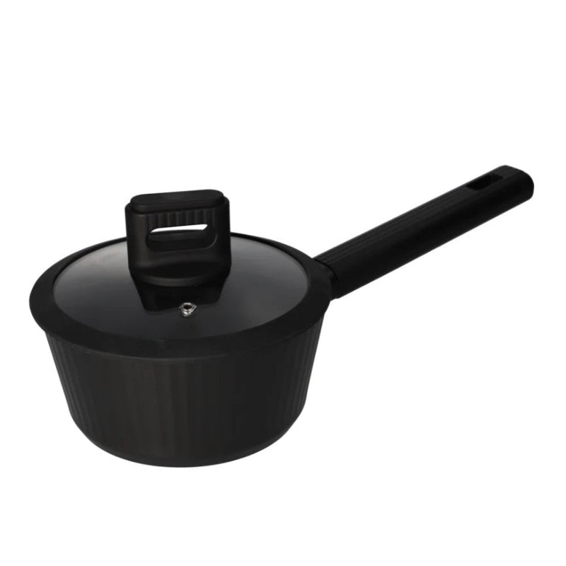 Non Stick Forged Aluminum Sauce Pan 1L Matte Black