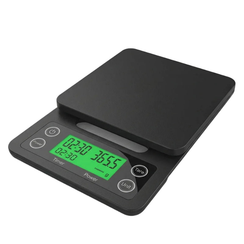 Digital Coffee Scale With Timer Black