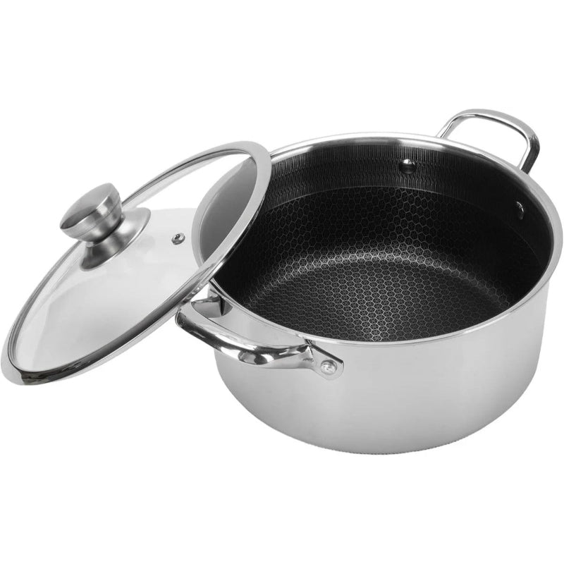 Honey Comb Laser Coated Cooking Pot With Lid 28cm