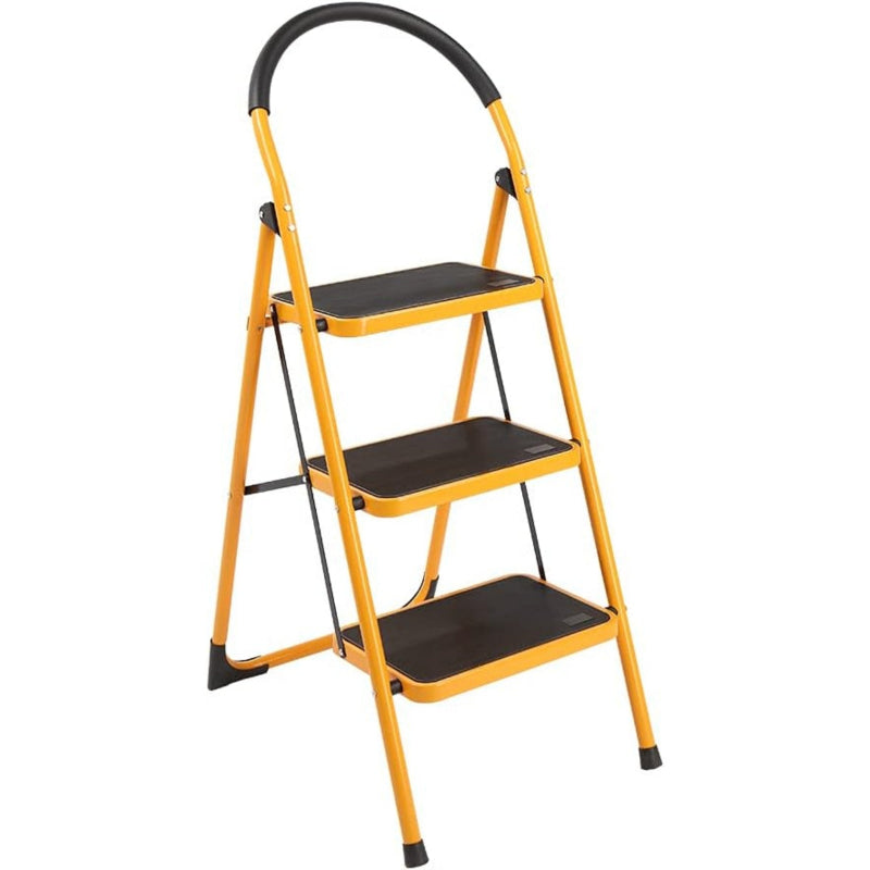 3 Step Folding Iron Ladder