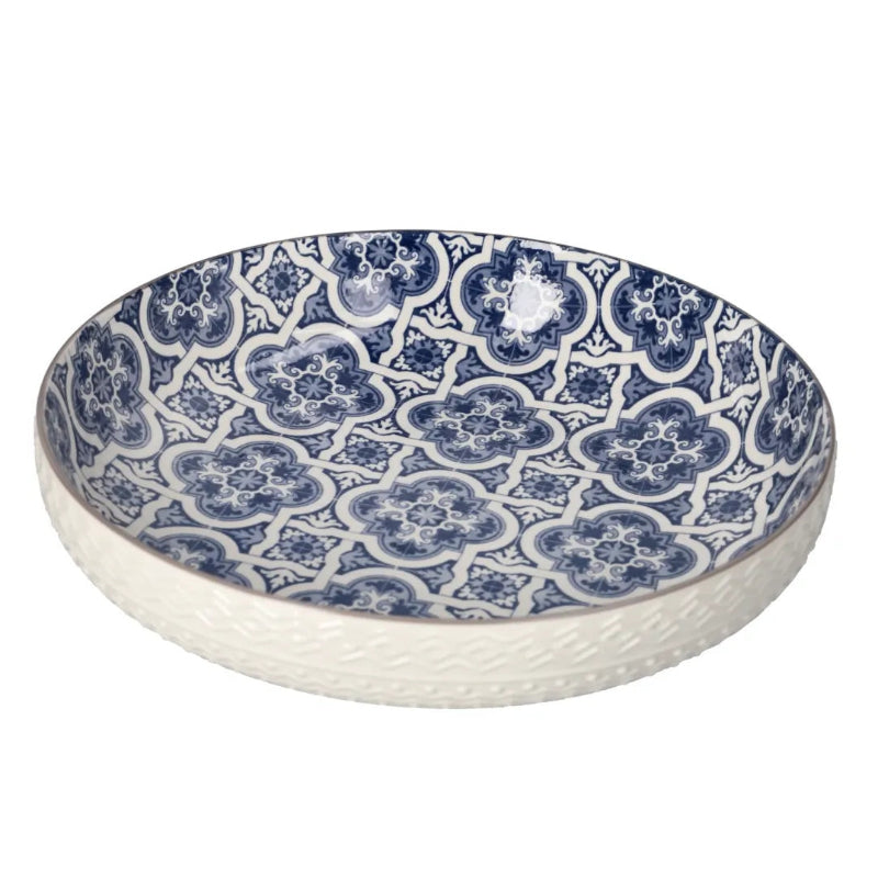 Bohemian Ceramic Deep Salad Plate 12"
