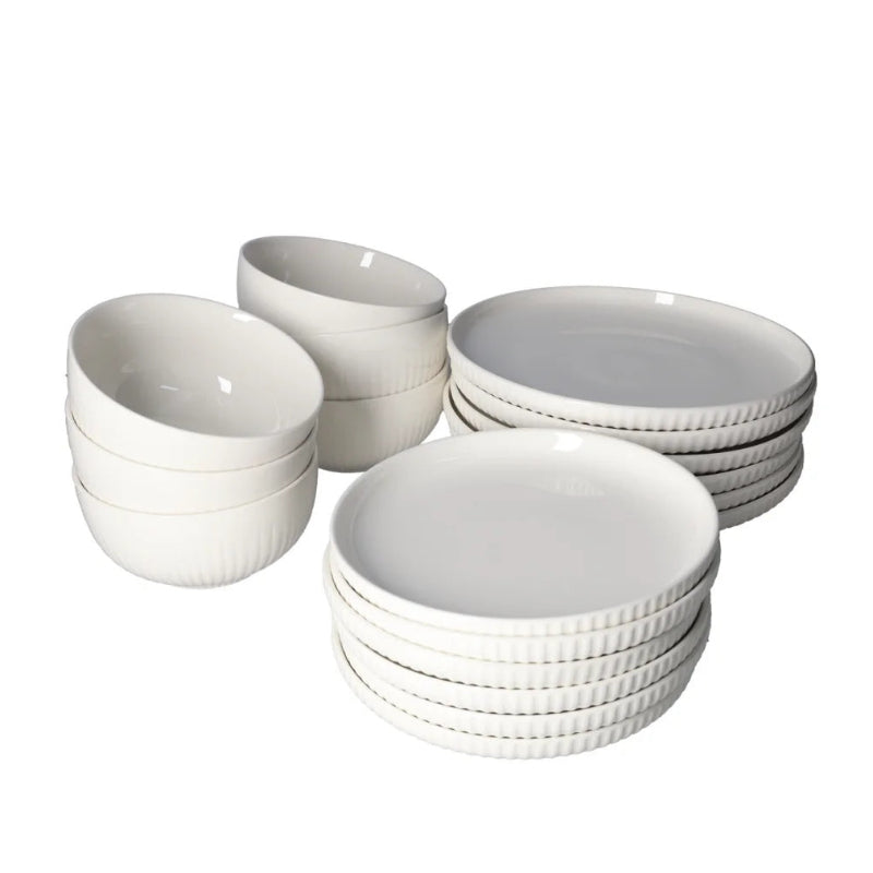 Porcelain Dinner Set 18pcs White