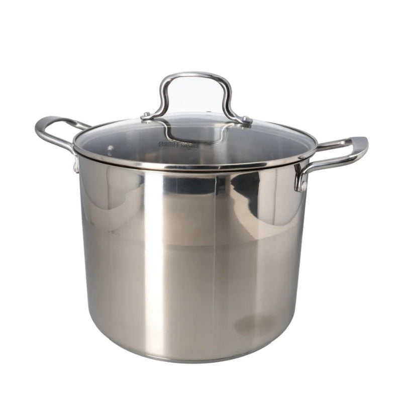 Stainless Steel Stockpot With Glass Lid 9L