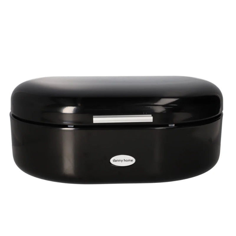Stainless Steel Bread Box Black 33cm