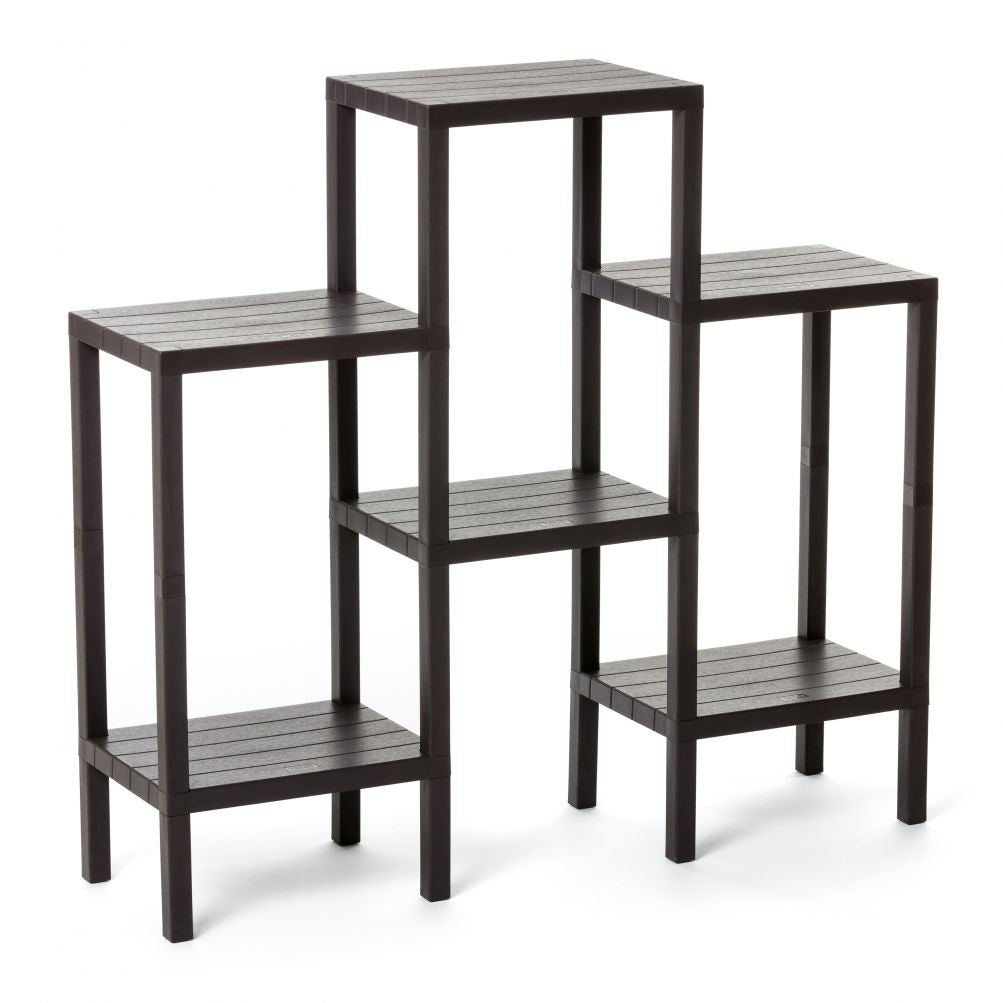 Rectangular Rack Lombok 4 Levels Brown