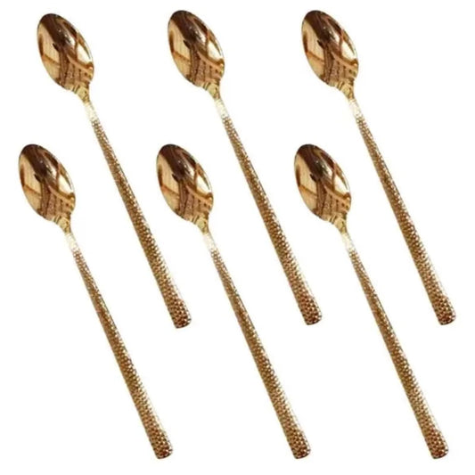 Ice Spoon Set of 6pcs Gold