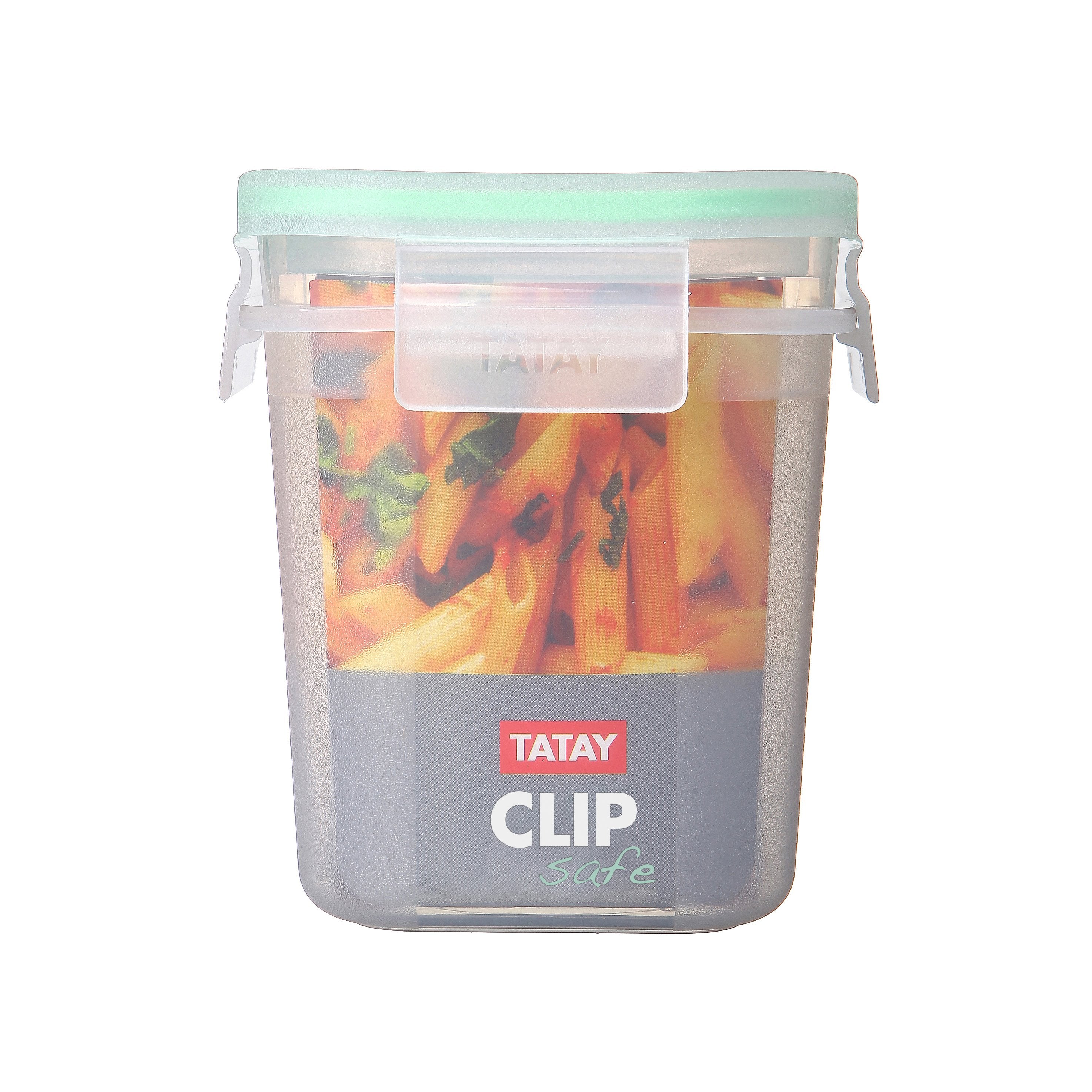 Food Container 0.7L Clip Safe Transparent Green