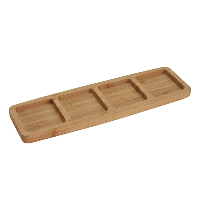 Bamboo Serving Plate (4 Compartments)
