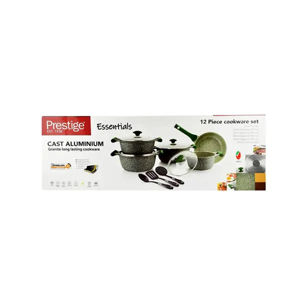 Essential 12 Pieces Cookware Set Green
