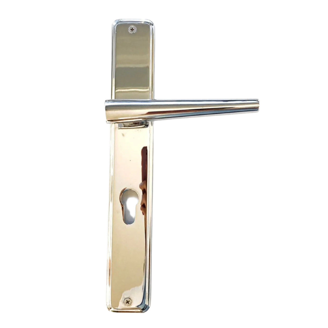 Handle on Plate Chrome Portofino