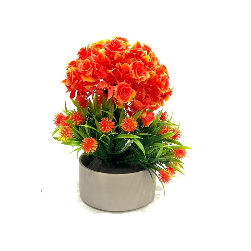 Artificial Flower Plants in Pot (Set of 4pcs)
