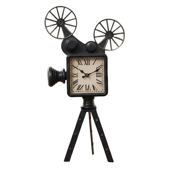 Metal Table Clock Film Projector