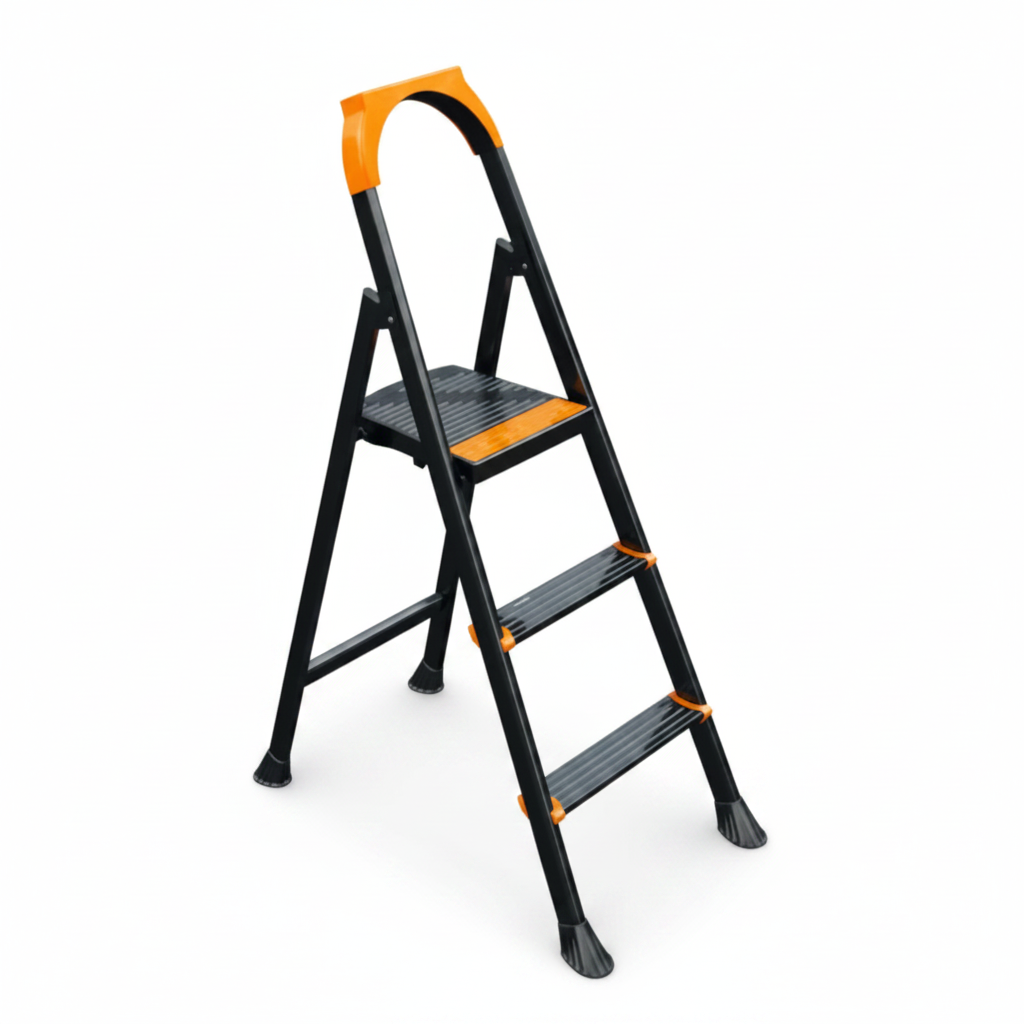 Metal Ladder 3 Steps Black