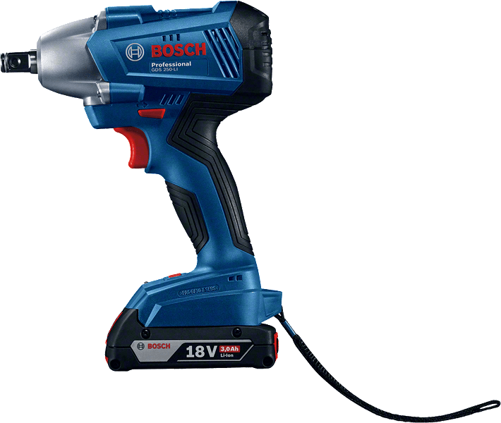 Bosch Cordless Impact Wrench, 1/2", 18V, 3.0Ah, M18, 250N.m., Ext. HD., ABR software, Ex. Battery