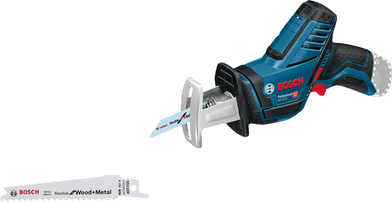 Bosch Cordless Recipro Saw, 12V, 1.5Ah, 0-3000s.p.m, Stroke 14.5mm, Blade upto 150mm, Ex. Battery
