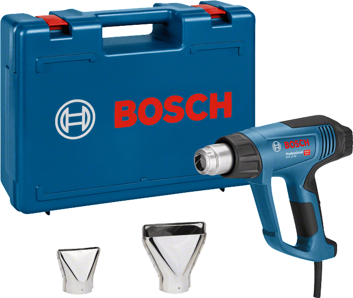 Bosch Heat Gun, 2300W, 50-650°C, 10 Temp.& Airflow Stages, Auto-Shut Off, LCD, Carrying Case with 2 Nozzles