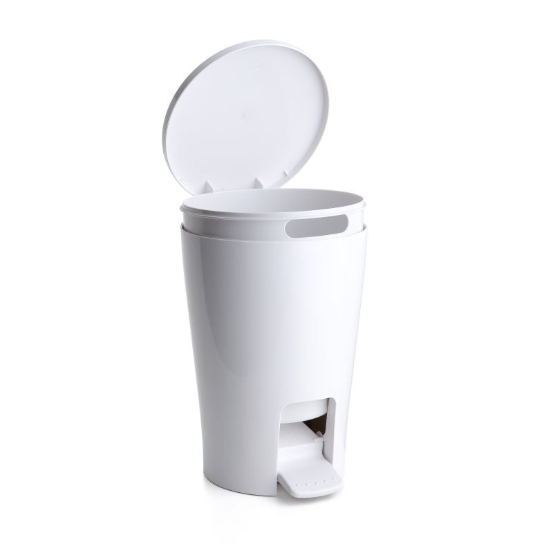 White Bathroom Bin