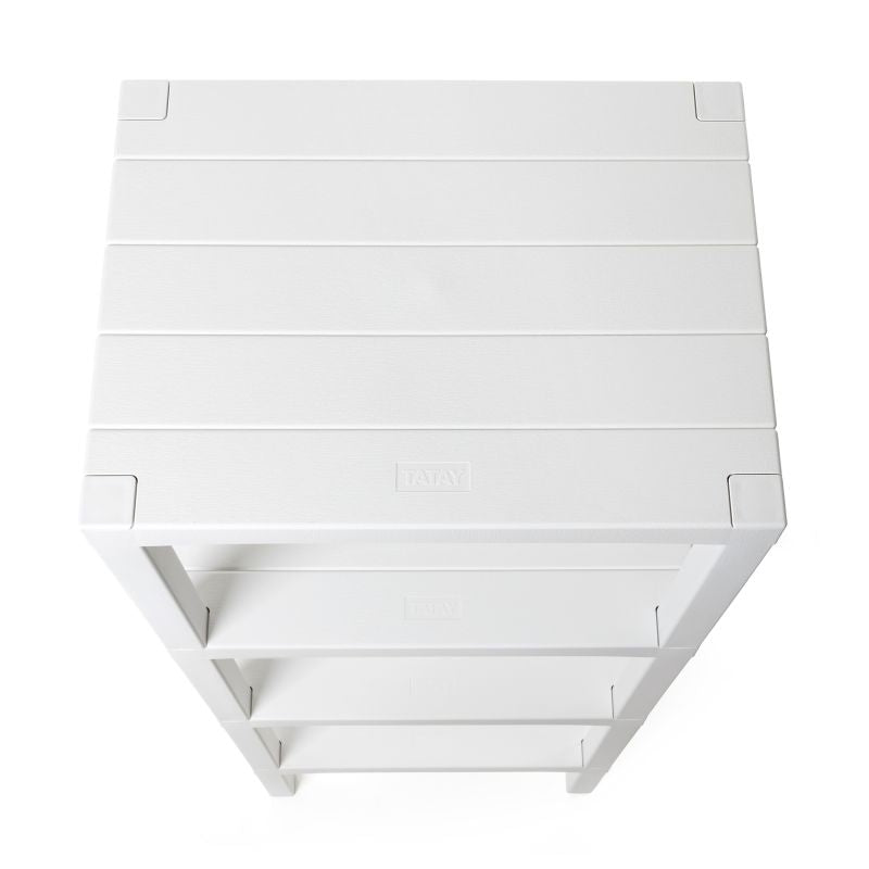 Rectangular Rack Lombok 4 Levels White